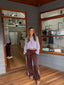 Sienna Sport Pant  (Chocolate / Pink)