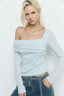 Align One Shoulder Top - Glacier
