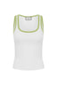 Angelo Tank - White / Kiwi