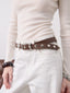 Linda Studded Western Belt in Brown