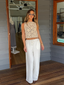 Alex Linen Pants - White
